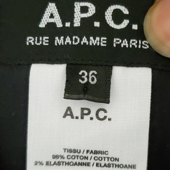 A.P.C. Jane Short Sleeve Romper In Black S. - Picture 5 of 7